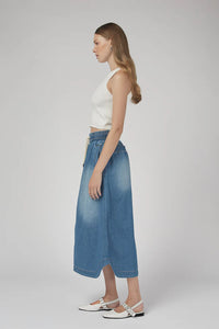DRICOPER - Pia Long Skirt - Mid Blue