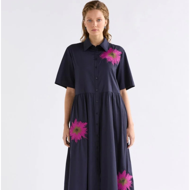 Ethical clothing NZ collection featuring a contemporary women's designer dress