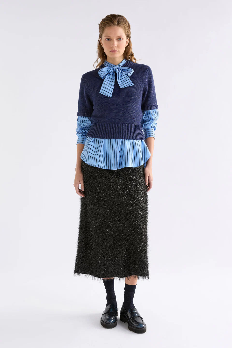 ELK - Hedi Shirt - Chambray Stripe