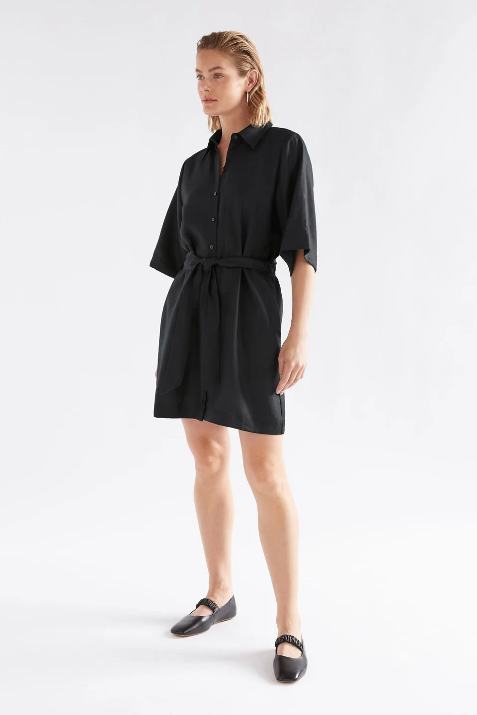 ELK - Linen Dress - Black