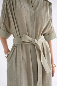 ELK - Porta Dress - Olive Stripe