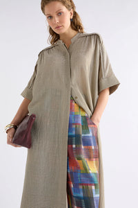 ELK - Porta Dress - Olive Stripe