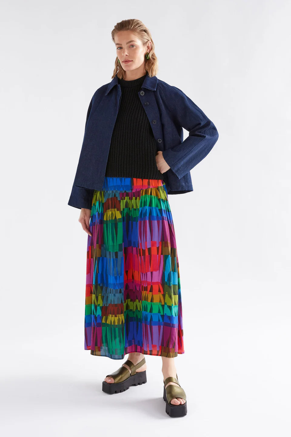 ELK - Reva Skirt - Lind Dark Print