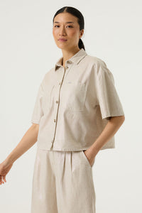 GARCIA - Coated Shirt - Ecru