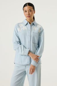 GARCIA - Embroided Denim Shirt - Light Used