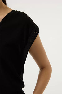 GARCIA - Black Lace Sleeve T-Shirt