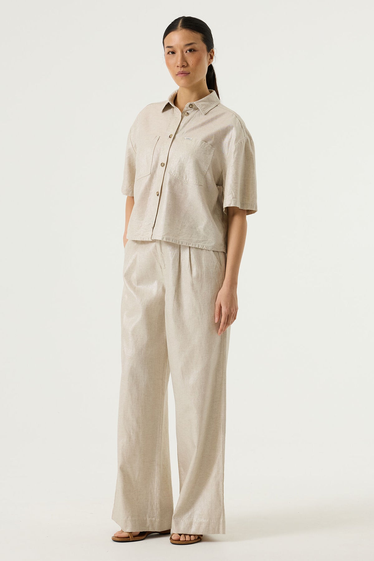 GARCIA - Coated Shirt - Ecru