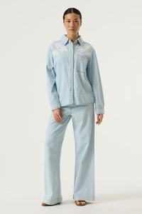 GARCIA - Embroided Denim Shirt - Light Used