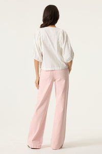 GARCIA - Embroidered 3/4 Sleeve Blouse - Off White