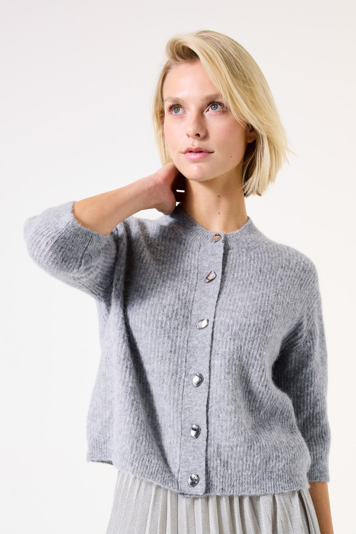 GARCIA - Grey Cardigan - Mist Heather