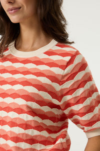 GARCIA - Knit SS Retro Pullover - Paprika