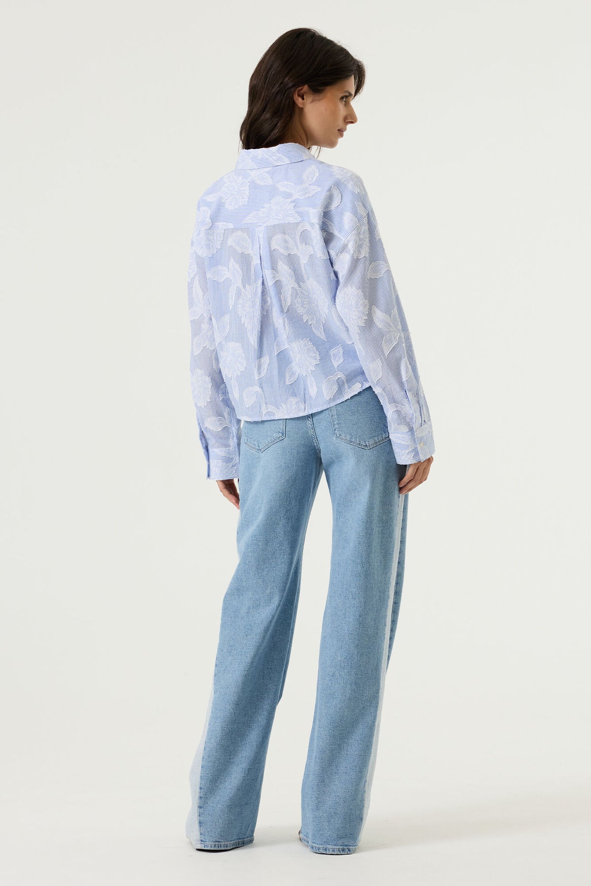 GARCIA - Striped Shirt - Cornflower