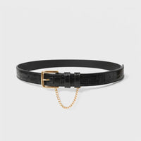 KATHRYN WILSON - Classic Belt - Black Croc