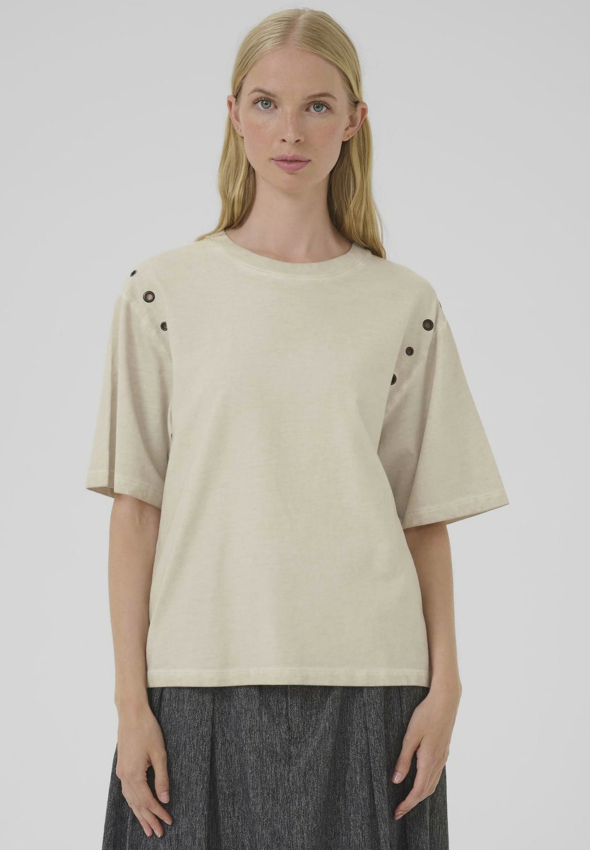 Karen By Simonsen - Becilla Tee - Pumice Stone
