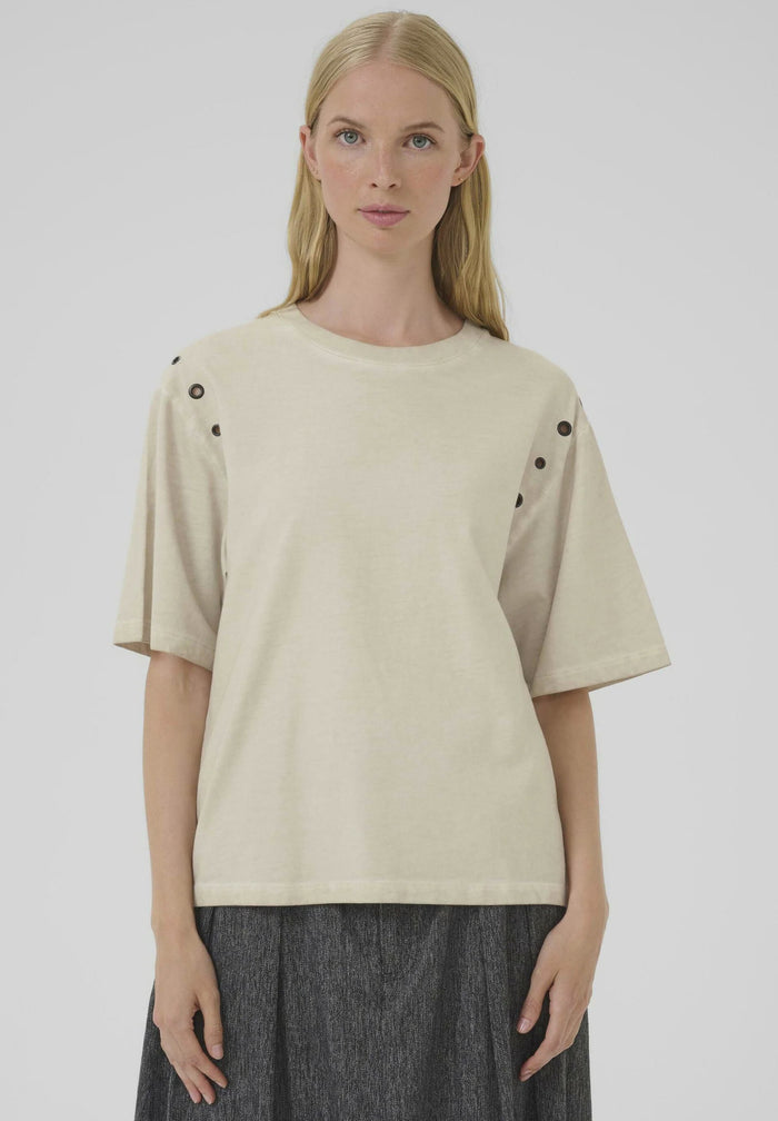 Karen By Simonsen - Becilla Tee - Pumice Stone