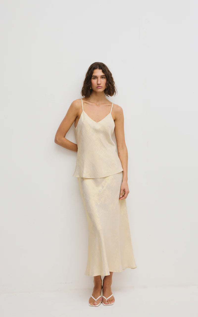 KINNEY - Gia Skirt - Gold Lustre