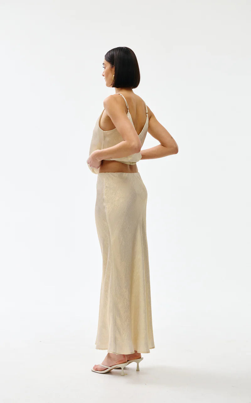 KINNEY - Gia Skirt - Gold Lustre