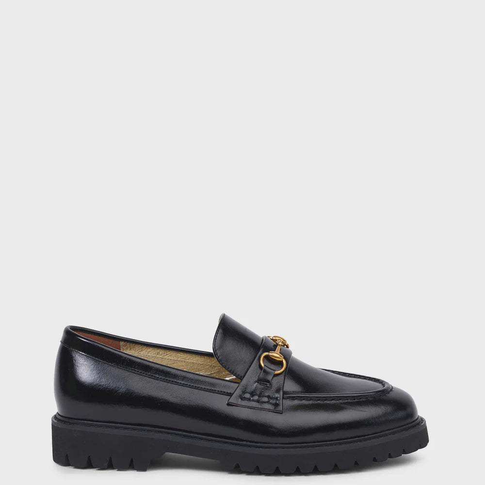 KATHRYN WILSON - Shandre Loafer - Black Hi-Shine
