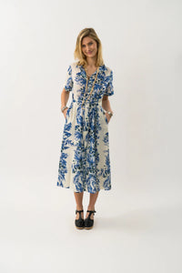 LOLLYS LAUNDRY - Blake Long Shirt Maxi Dress - Blue