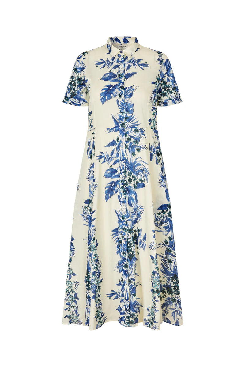LOLLYS LAUNDRY - Blake Long Shirt Maxi Dress - Blue
