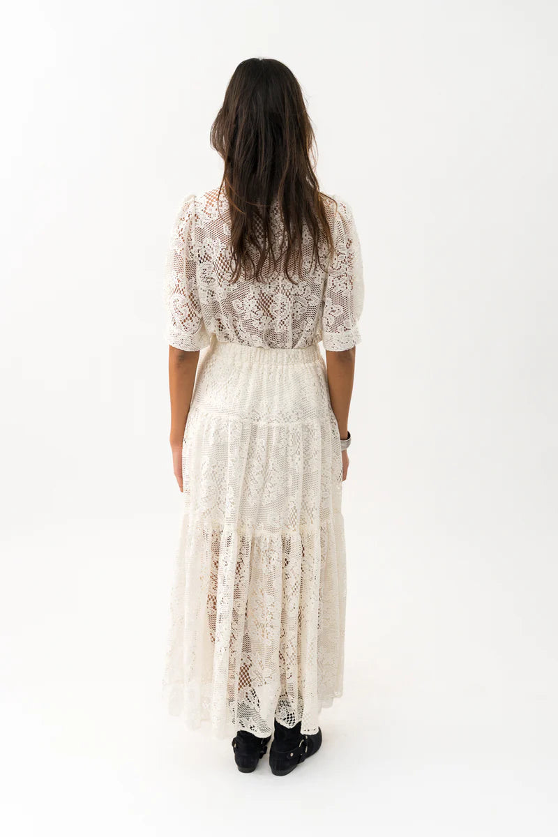 LOLLYS LAUNDRY - Sunset Maxi Skirt - Crème