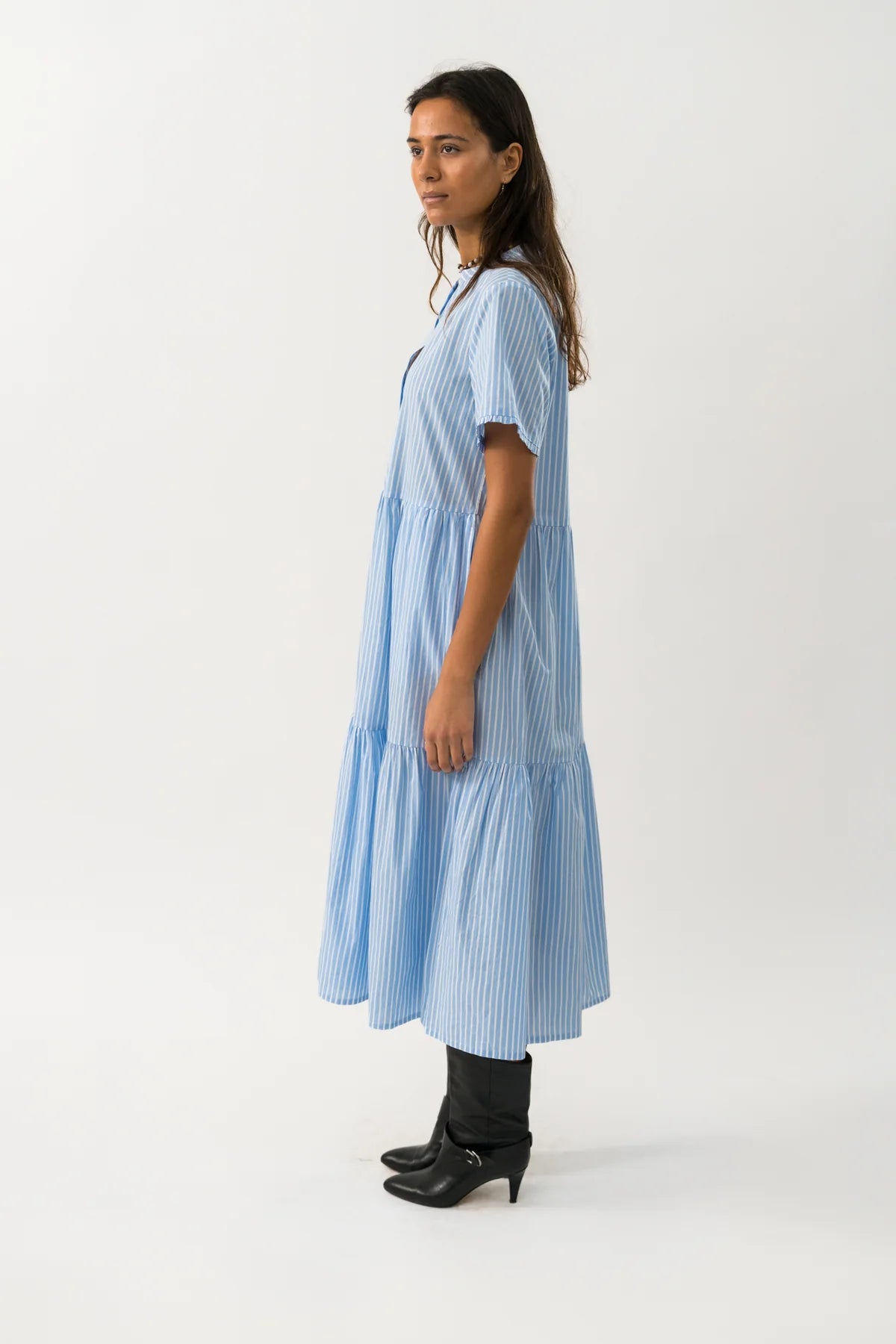 LOLLYS LAUNDRY -Fie Midi SS Dress - Stripe