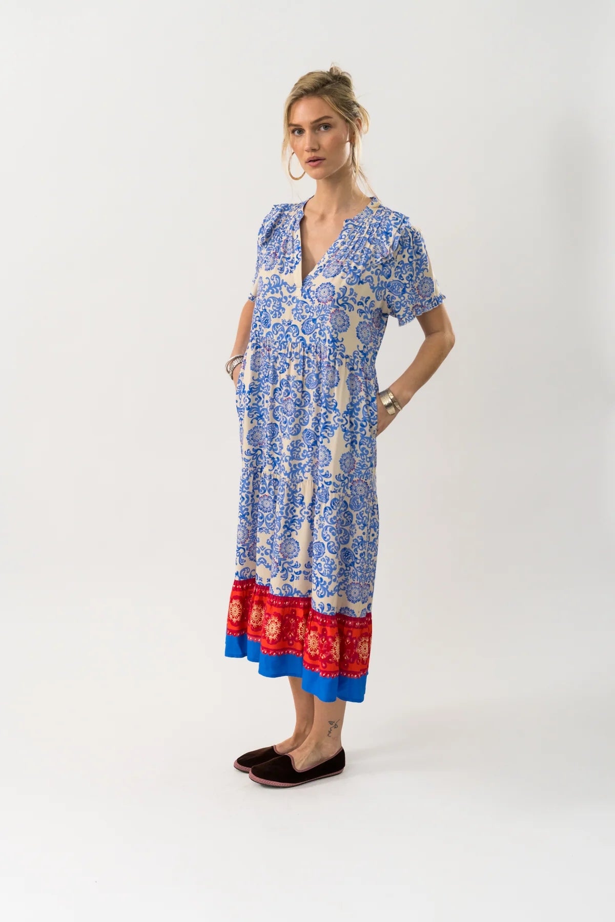 LOLLYS LAUNDRY - Freddy Midi Dress - Light Blue