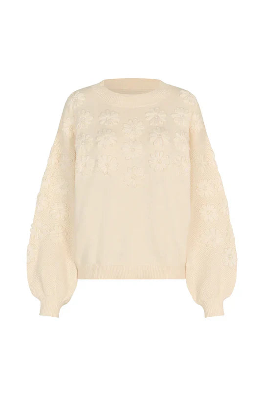 LOLLYS LAUNDRY - Musa LS Knit Jumper - Crème