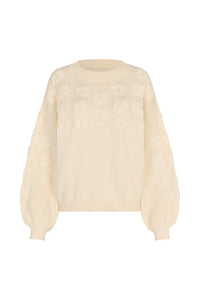 LOLLYS LAUNDRY - Musa LS Knit Jumper - Crème