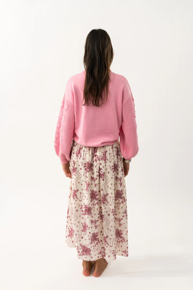 LOLLYS LAUNDRY - Musa LS Knit Jumper - Neon Pink