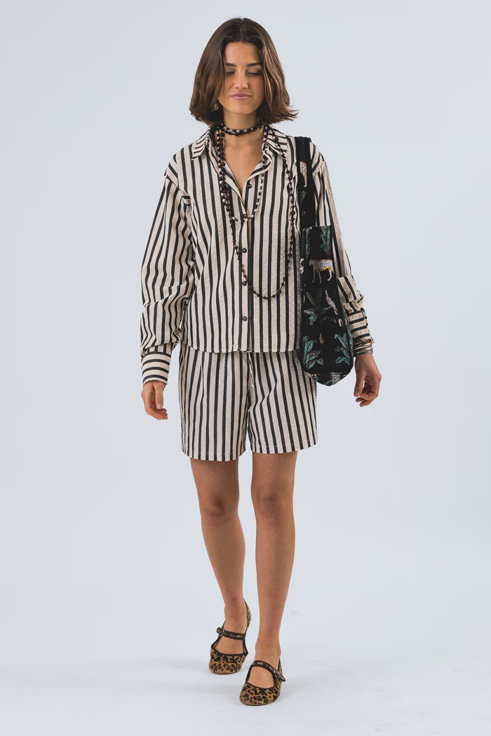 LOLLYS LAUNDRY - Bleeker Shirt  - Ecru Stripe