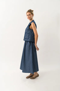 LOLLYS LAUNDRY - Cairo Quilted Vest - Dark Blue