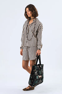 LOLLYS LAUNDRY - Bleeker Shirt  - Ecru Stripe
