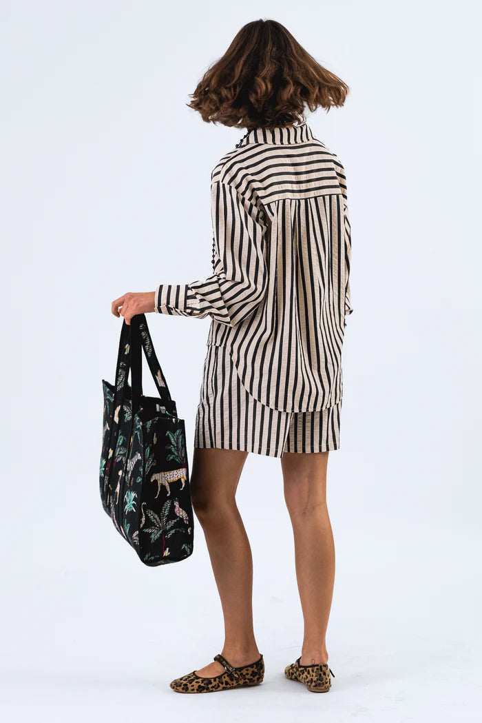 LOLLYS LAUNDRY - Bleeker Shirt  - Ecru Stripe