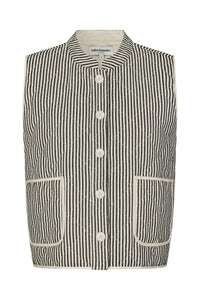 LOLLYS LAUNDRY - Cairo Quilted Vest - Black Stripe