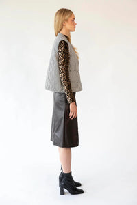 LOLLYS LAUNDRY - Cairo Quilted Vest - Black Stripe