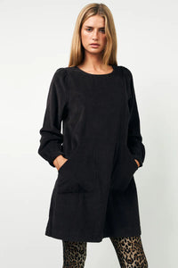 LOLLYS LAUNDRY - Carla Short Dress 3/4 - Dark Mokka