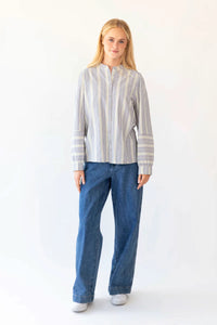 LOLLYS LAUNDRY - Lina LS Shirt - Blue