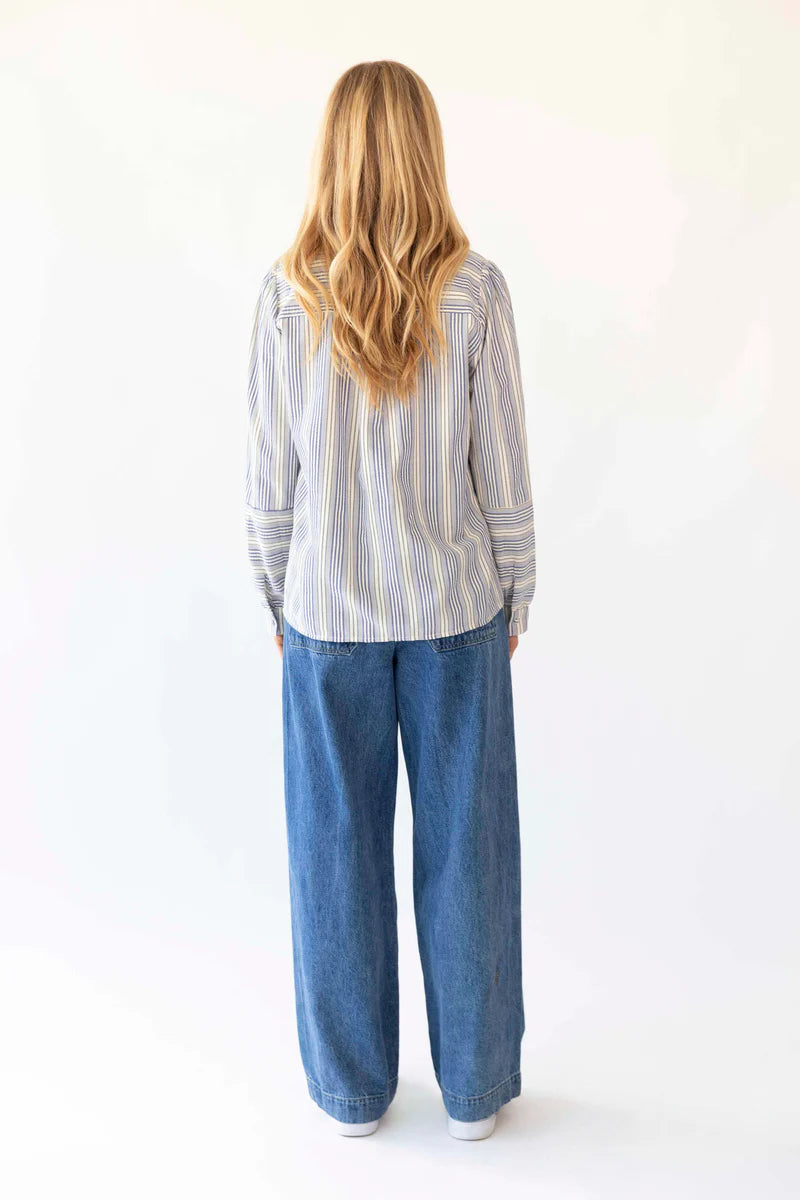 LOLLYS LAUNDRY - Lina LS Shirt - Blue