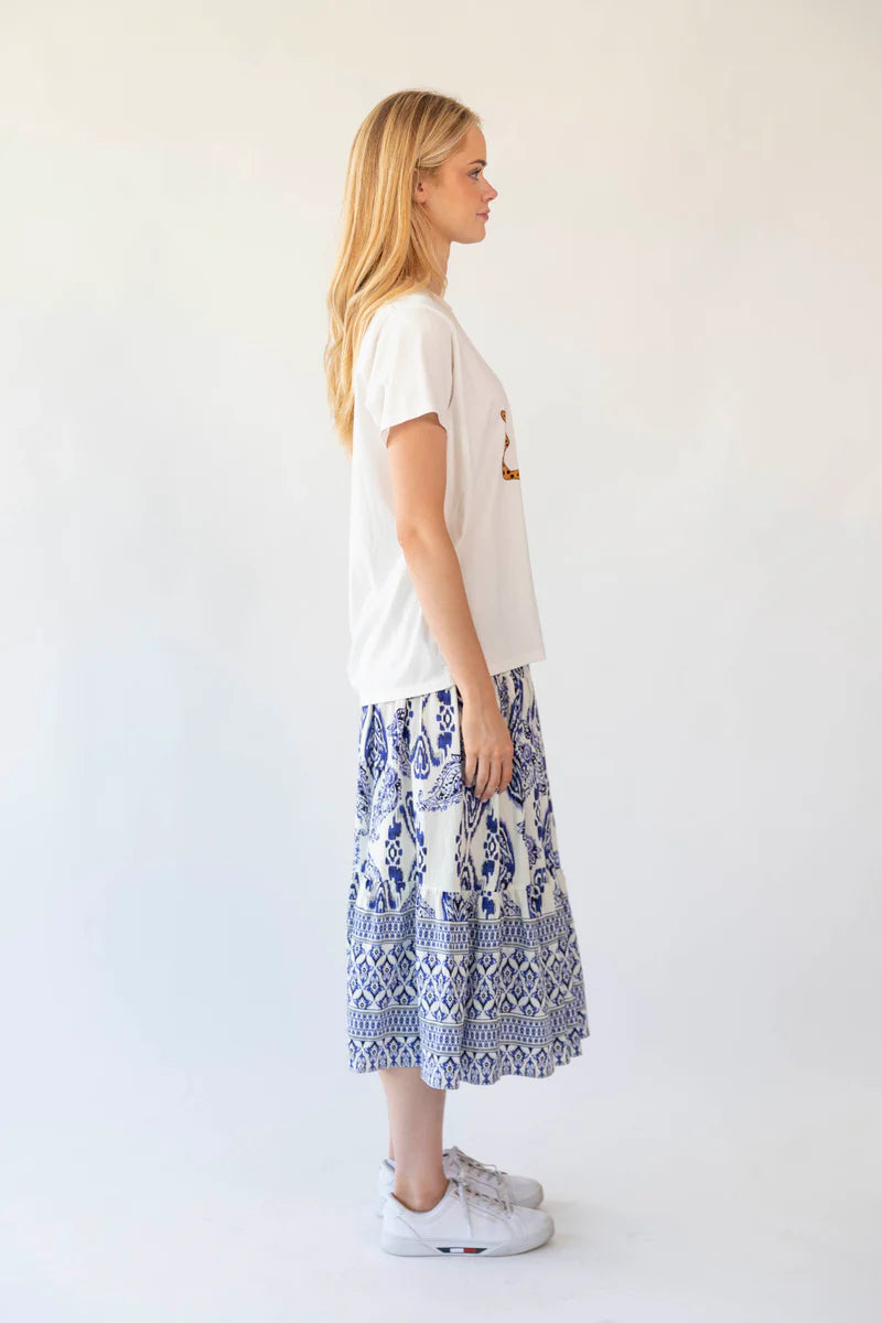 LOLLYS LAUNDRY - Morning Midi Skirt - Blue