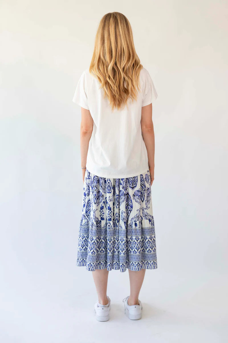 LOLLYS LAUNDRY - Morning Midi Skirt - Blue