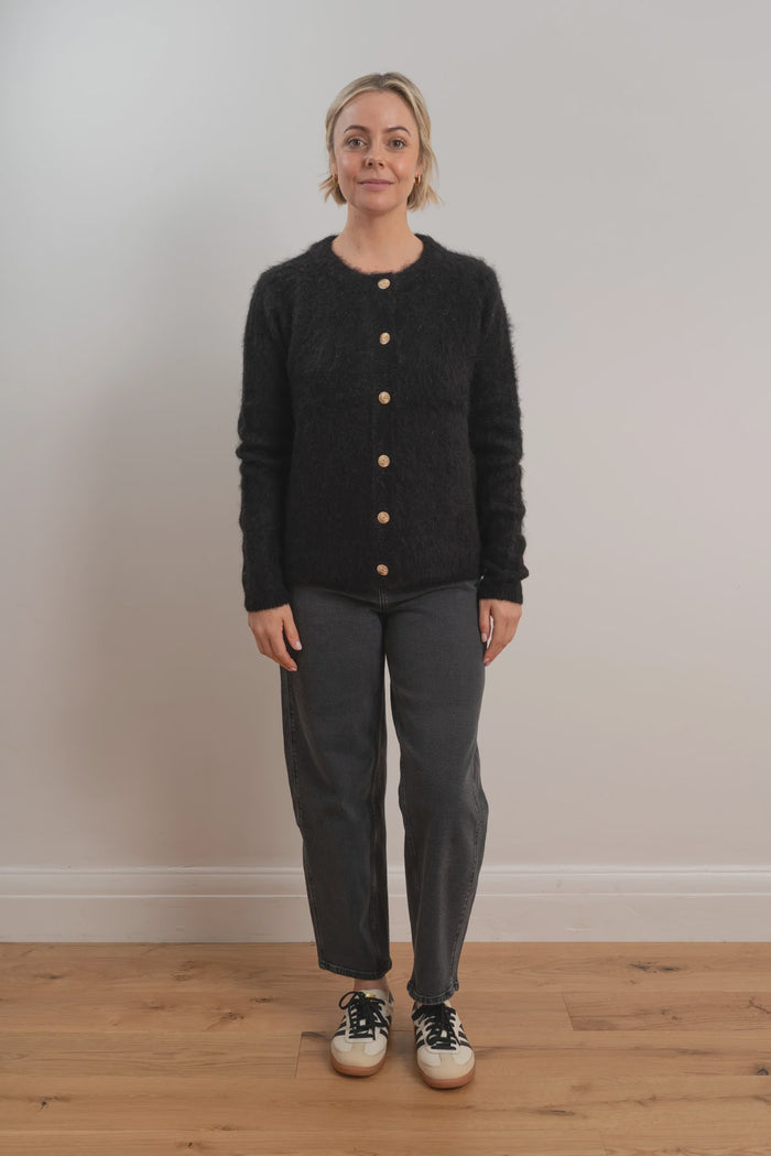 MAXTED - Brushed Cardigan - Black