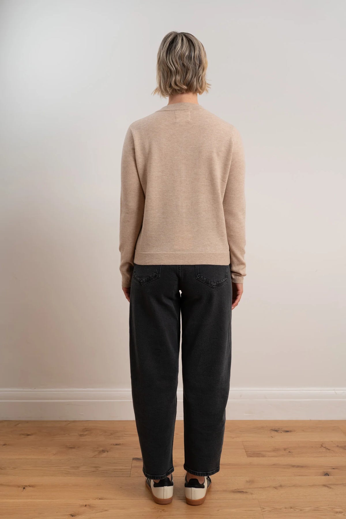 MAXTED - Merino Fine Cardigan - Pale Oat
