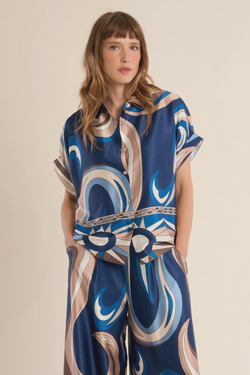 MOLLY BRACKEN - Woven Shirt - Navy Athena