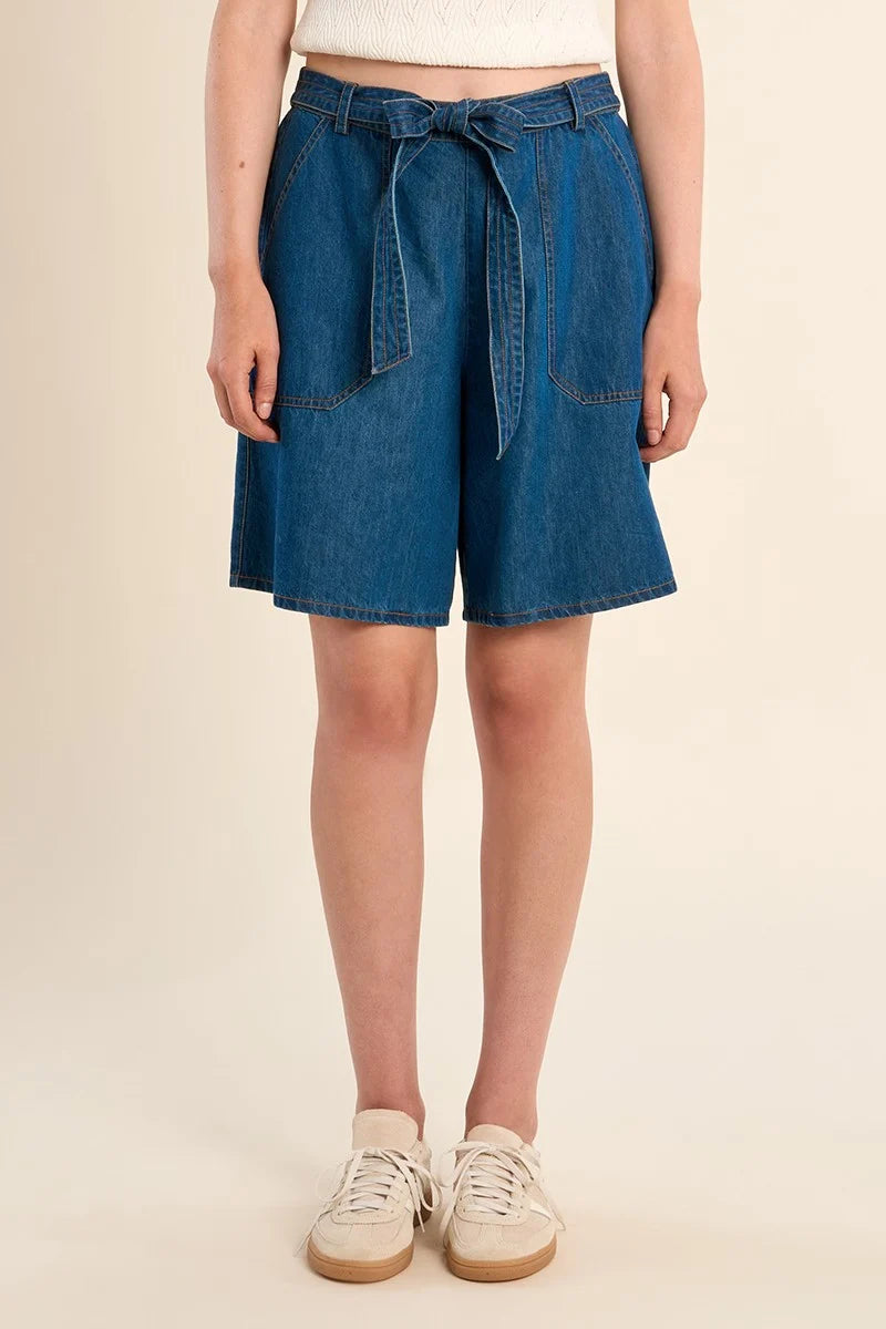 MOLLY BRACKEN - Woven Shorts - Mid Blue