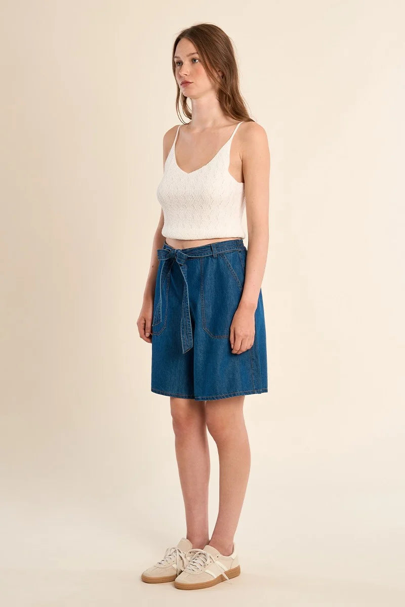 MOLLY BRACKEN - Woven Shorts - Mid Blue