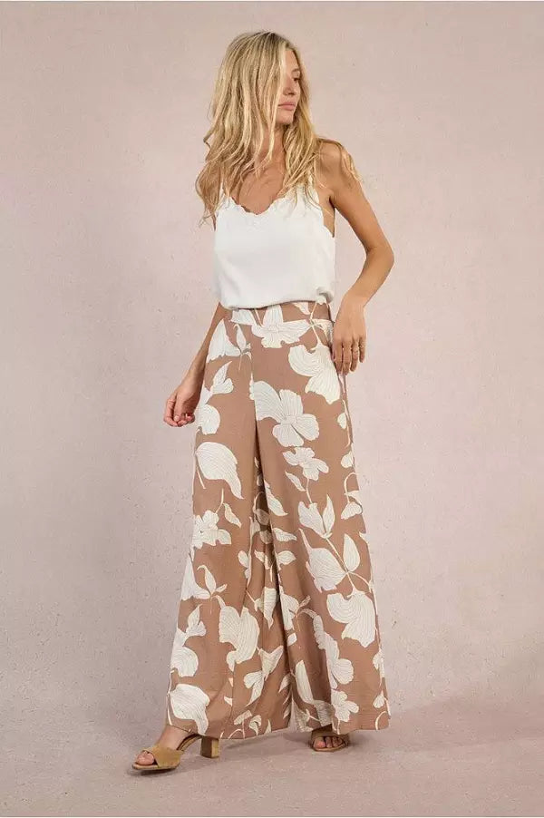 MOLLY BRACKEN - Woven Pants - Beige Chloe