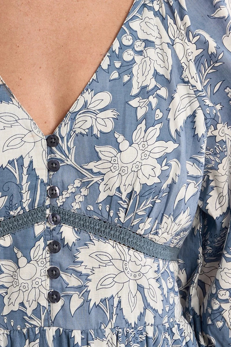 MOLLY BRACKEN - Woven Dress - Blue Diviya