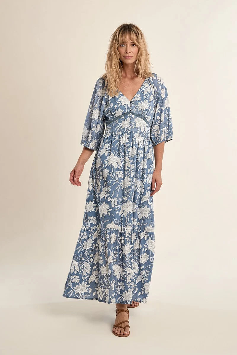 MOLLY BRACKEN - Woven Dress - Blue Diviya