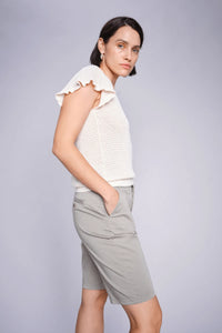 MOS MOSH - Ganna Pattern V-Neck Knit - Ecru